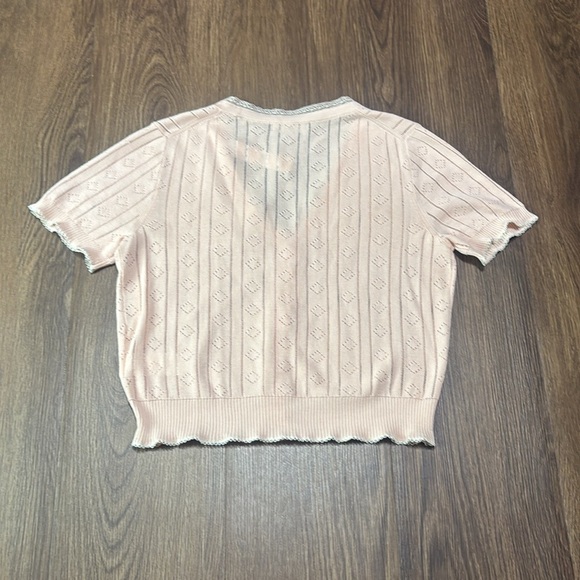 🔥🔥🔥J.Crew Light Pink Button-Up Cardigan Size: Medium🔥🔥🔥 - Picture 2 of 7